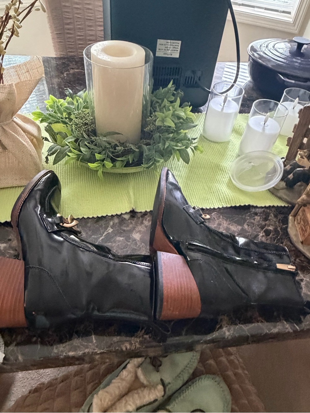 Steve Madden Black Patent Ankle Boots – Women’s Size 8 - Picture 4 of 9